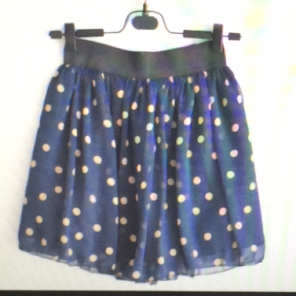 Denim floral skirt