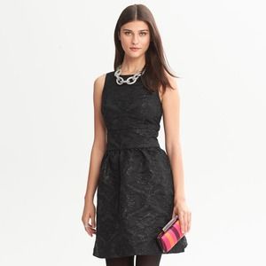 BR Monogram Jacquard Fit and Flare Dress