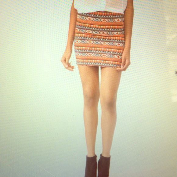 Sunset colored mini skirt