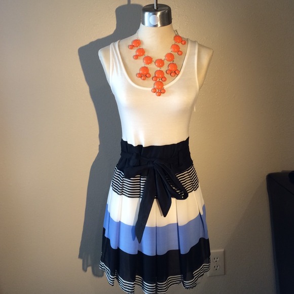 "DOUBLE ZERO" STRIPED NAUTICAL DRESS