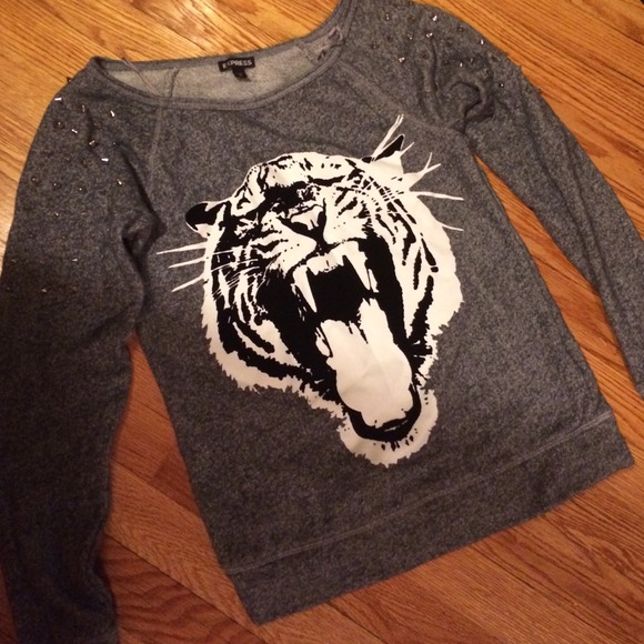 Express Studded Tiger Sweatshirt