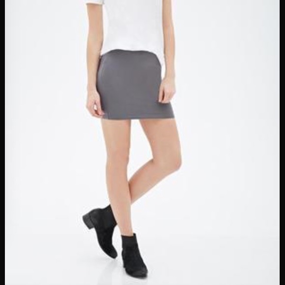 Gray lace skirt