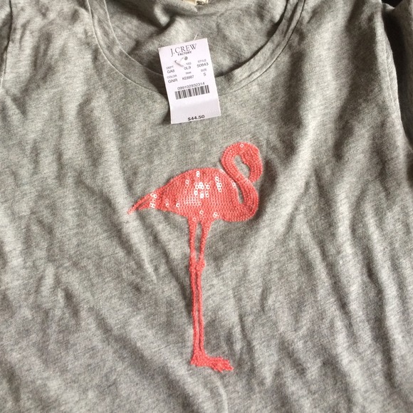 J Crew pink flamingo tshirt