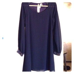 Navy Blue Long-sleeve Dress! NWOT.