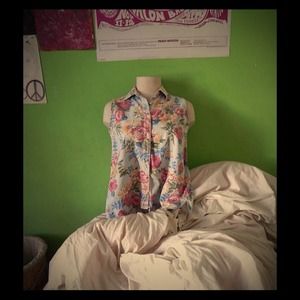 Vintage flower button up