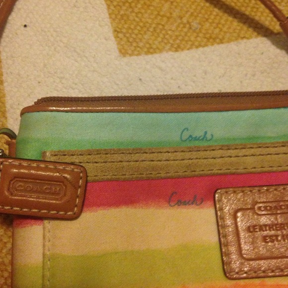 Coach Bags Adorable Rainbow Coach Wristlet Poshmark