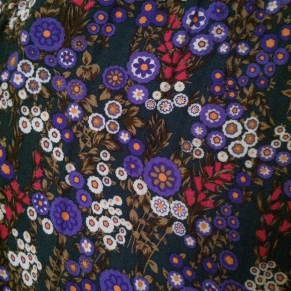 Forest green floral dress - Picture 3 of 3