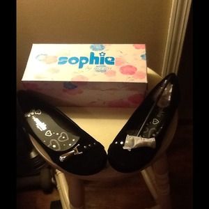 Sophie Black Suede like ballet flats size 8