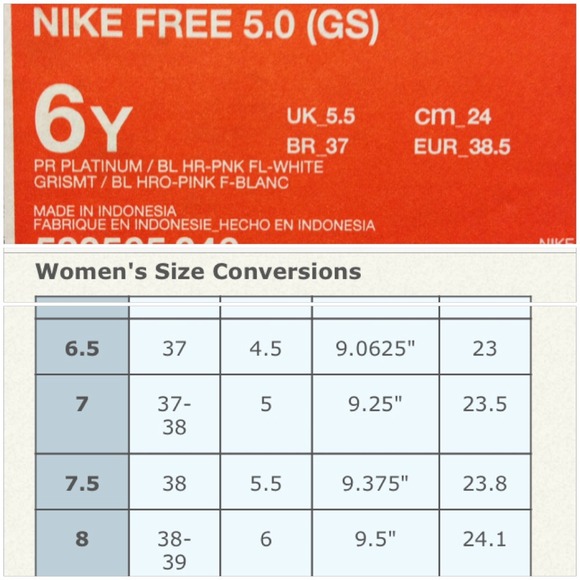 🚫SOLD🚫Nike Free 5.0 (GS) (24cm) - Picture 4 of 4