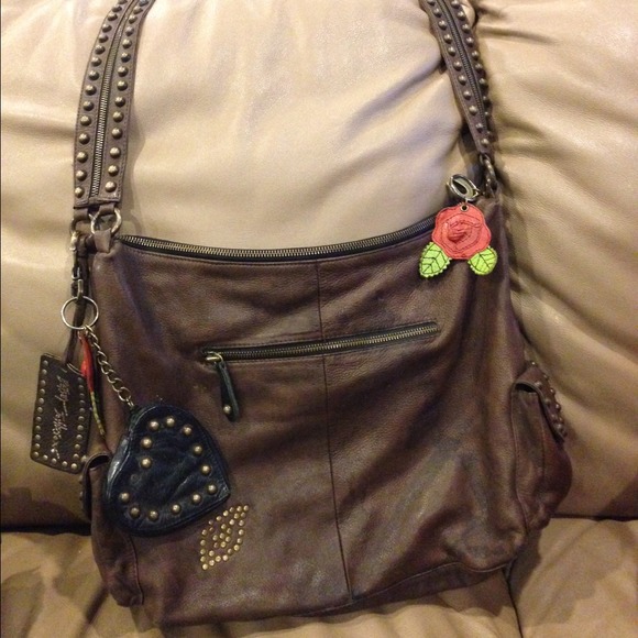 Betsey Johnson Chocolate Brown Leather Handbag