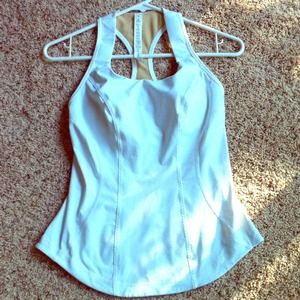 lululemon white tank top sz 6