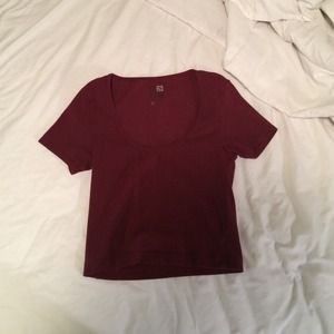 Maroon crop top