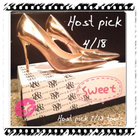Rock & Republic Shoes - 2X HOST PICK 4/19 & 7/13 Metallic Rose Gold Heels