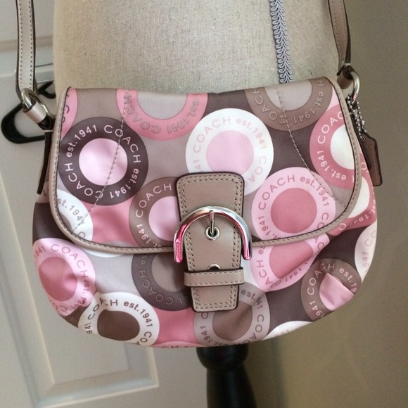 Coach soho snaphead crossbody pink tan SOLD