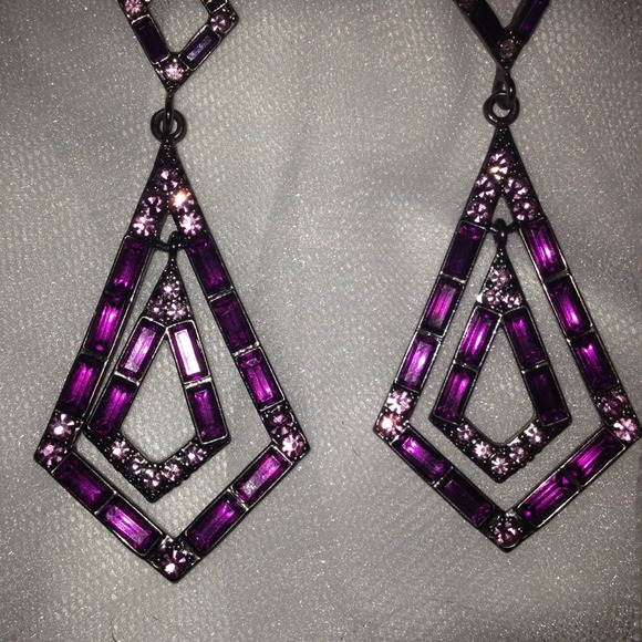 Purple earrings