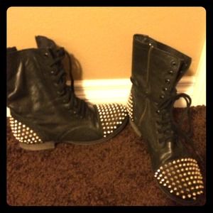 Steve Madden studded combat boots