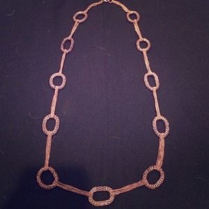 Rose gold colored necklace
