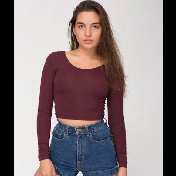 American apparel crop top long sleeve S