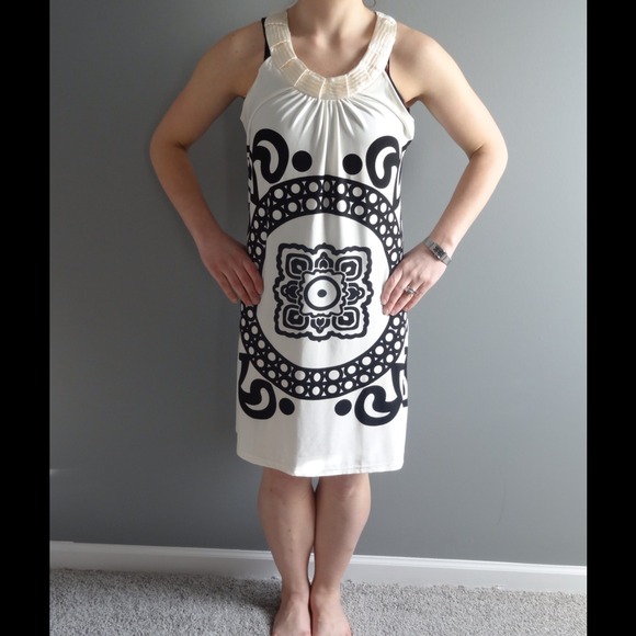 Black and cream dress
