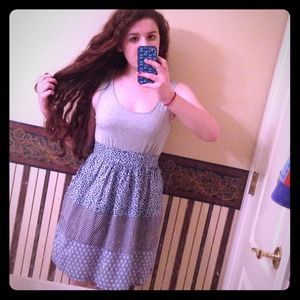 Blue and gray dress