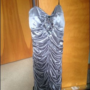 Gray tube dress