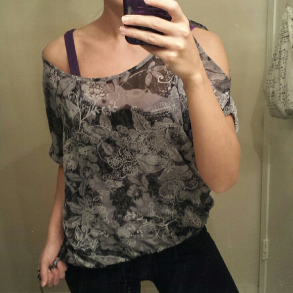 Flowy off-the-shoulder blouse