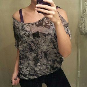 Flowy off-the-shoulder blouse