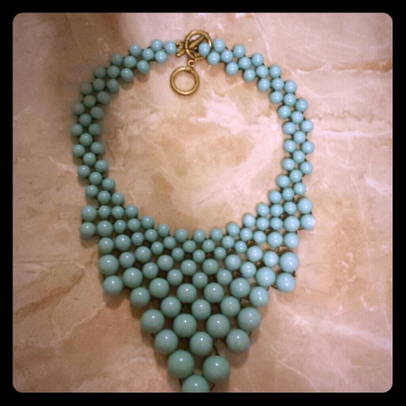 Blue bead choker