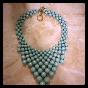 Blue bead choker