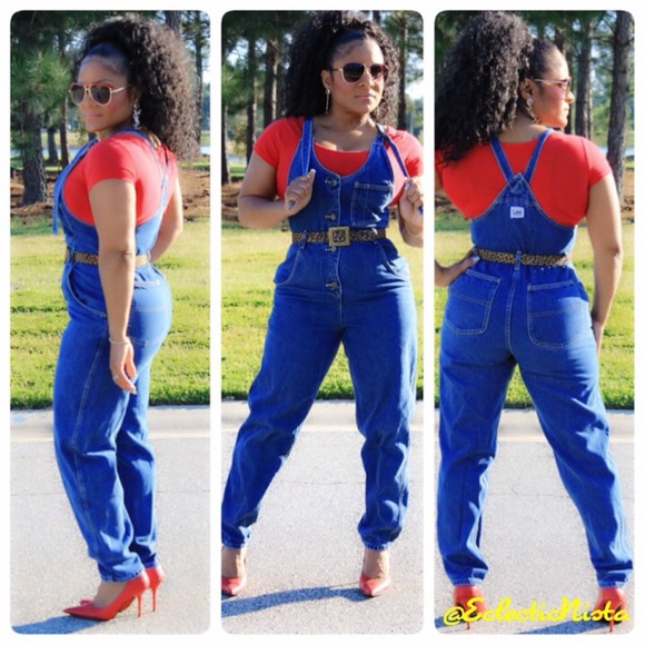 ❌SOLD❌💕HOST PUCK 9/9💕Vtg Button Front Overalls - Picture 2 of 2