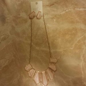 Pink stone choker