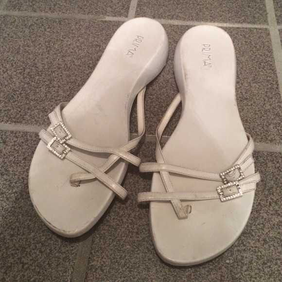 White, yellow and orange sandals BUNDLED!!!!