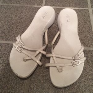 White, yellow and orange sandals BUNDLED!!!!