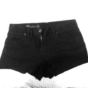 black mini shorts