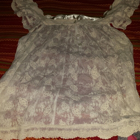 Cream lace top