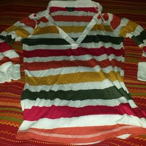 Collard striped shirt