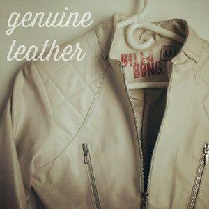 Billabong leather moto jacket