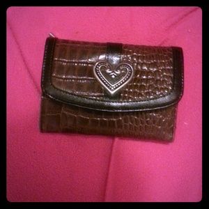 Brown faux leather wallet