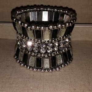 Baguette Stone Crystal Stretch Bracelet