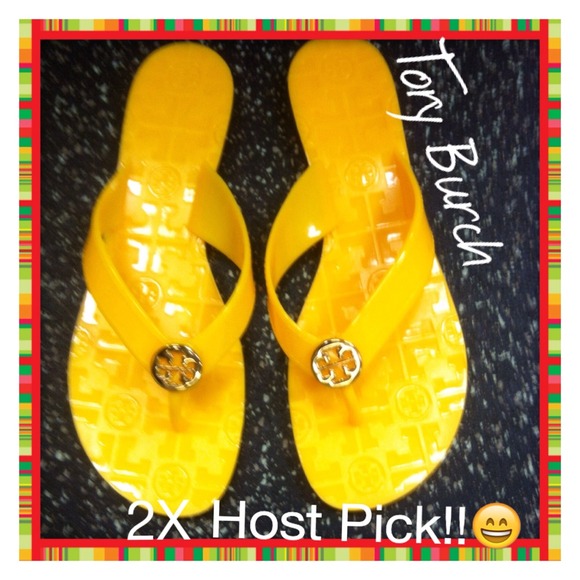 Tory Burch Shoes - HP NEW Tory Burch Yellow Jelly Thora Sadndals Sz 8