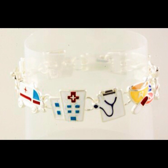 Hospital themed bracelet w magnet closure, cute.