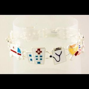 Hospital themed bracelet w magnet closure, cute.