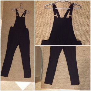 SOLD BLACK H&M overall jumpsuit size 8