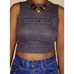 Brandy Melville "killin it" crop top tank