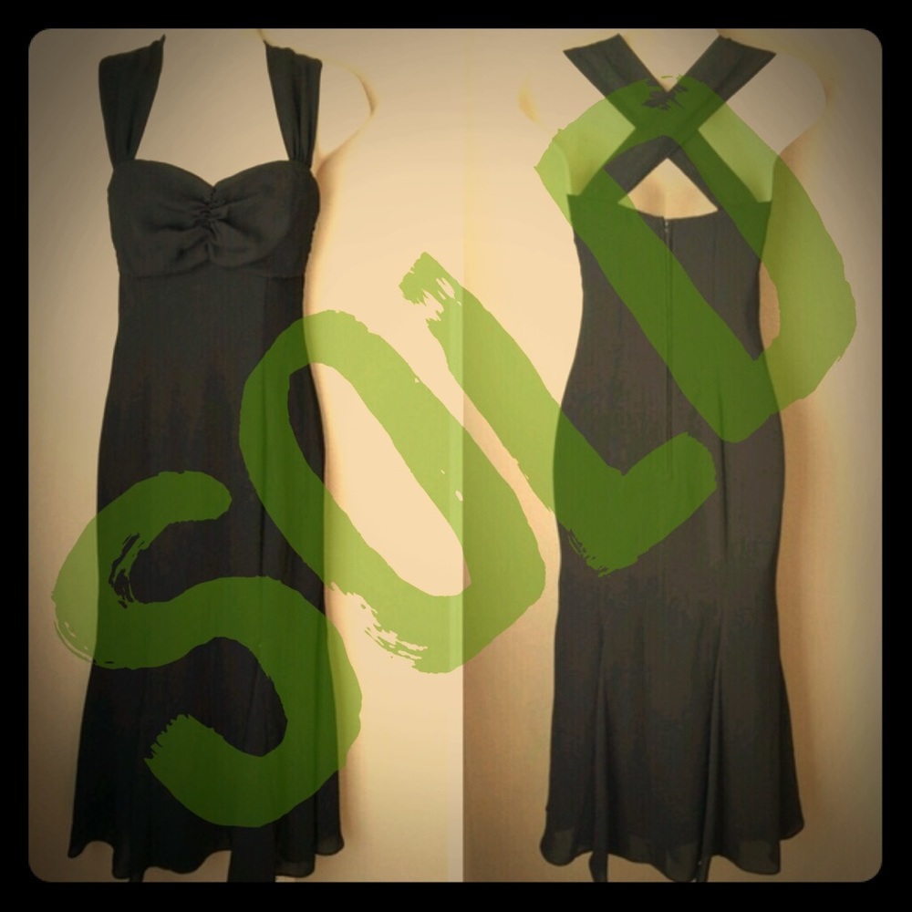 Jessica McClintock Gunne Sax Black Vintage Dress