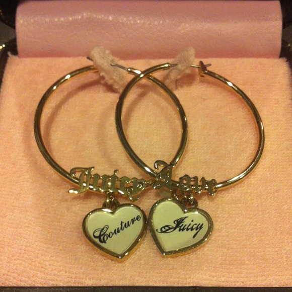 Juicy Couture GOLD charm hoops *REDUCED*
