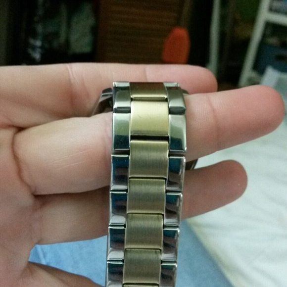 Boyfriend style two toned Fossil watch main image 4