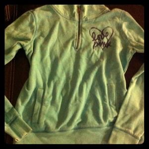 Victoria's Secret pink blue half zip