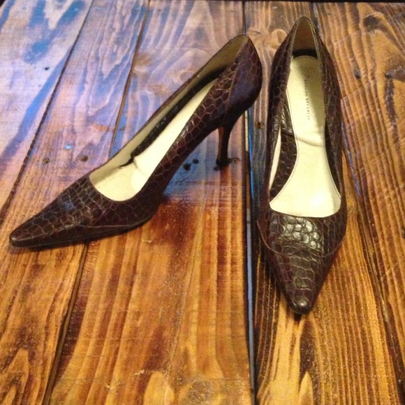 Banana Republic Crocodile Pointed Toe Heel