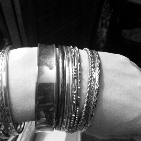 An arm full of bangles.